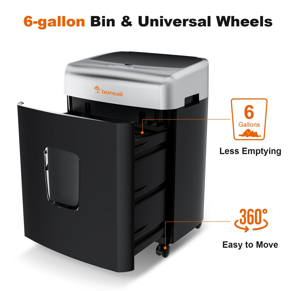 bonsaii ruedas universales 360° para mover la destructora con facilidad