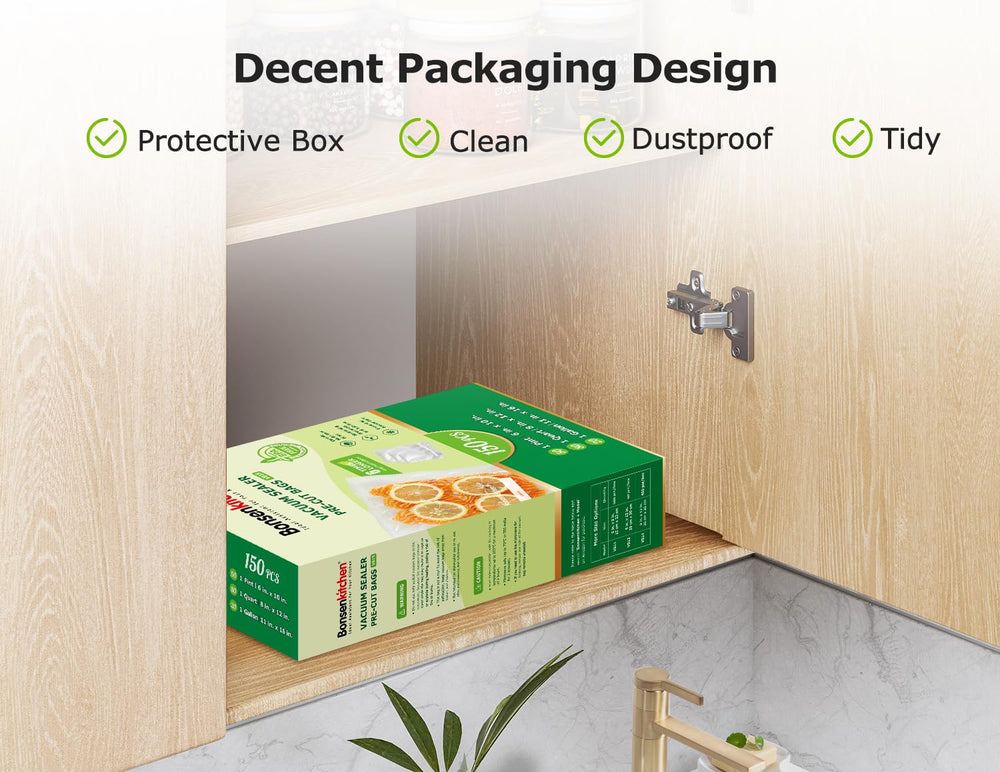 Bonsenkitchen bolsas precortadas listas para usar ahorran tiempo en cocina