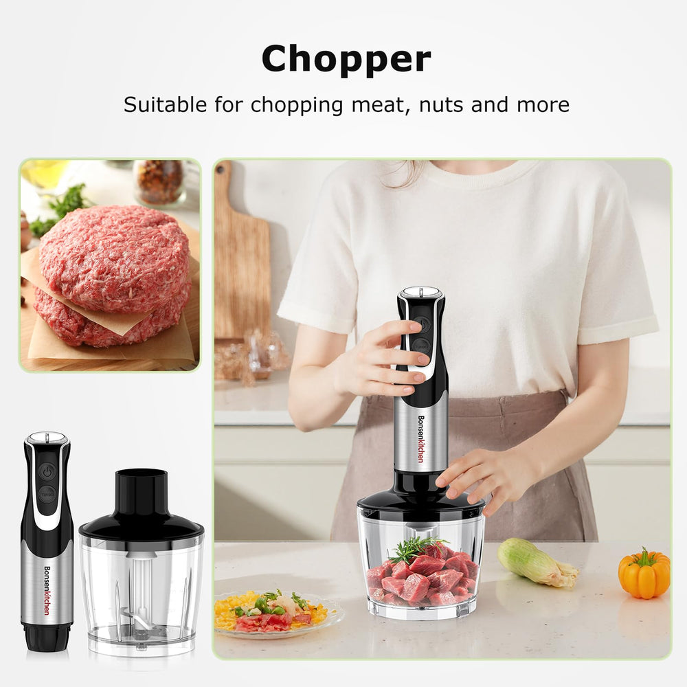Bonsenkitchen mango ergonómico en mano, cómodo para uso prolongado
