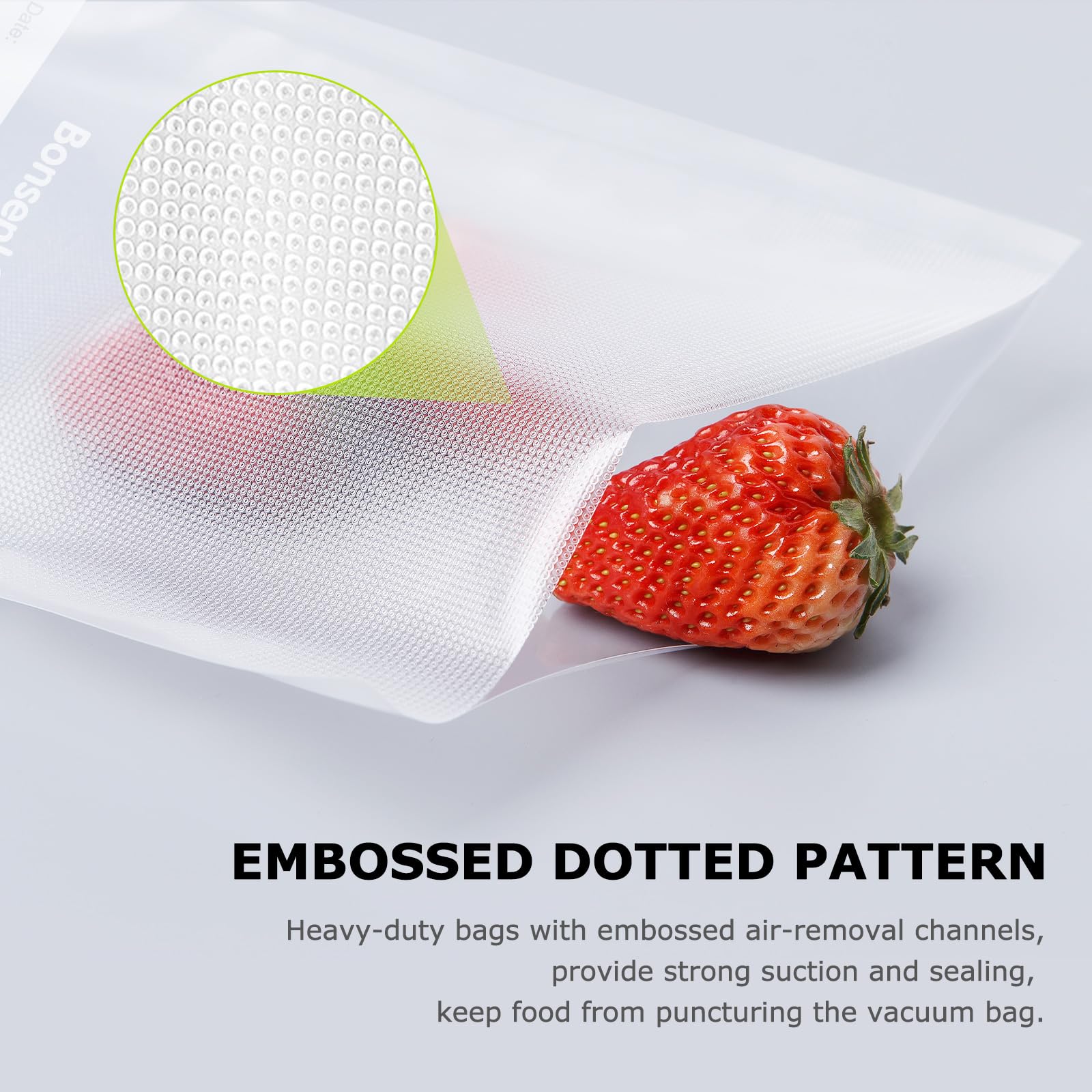 Bonsenkitchen detalle de etiqueta que indica BPA free y materiales seguros