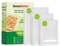 Bonsenkitchen frente del empaque mostrando el pack de 150 bolsas y beneficios