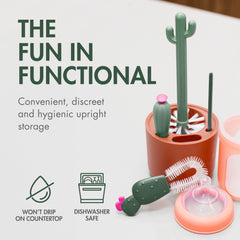 Boon cacti detalle de cerdas de nylon limpiando sin rayar