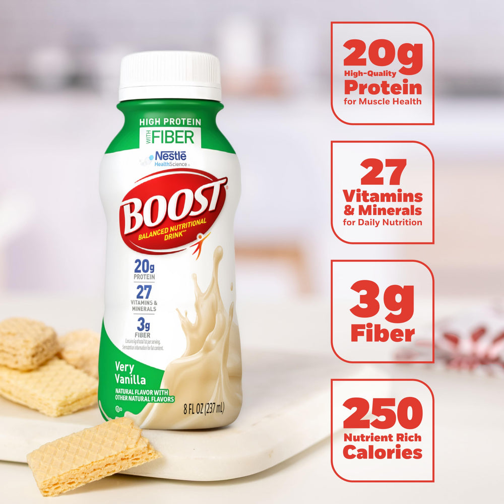 BOOST detalle de la textura del batido Very Vanilla y aspecto cremoso