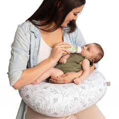 Boppy empaque frontal mostrando el cojín y comodidad inmediata