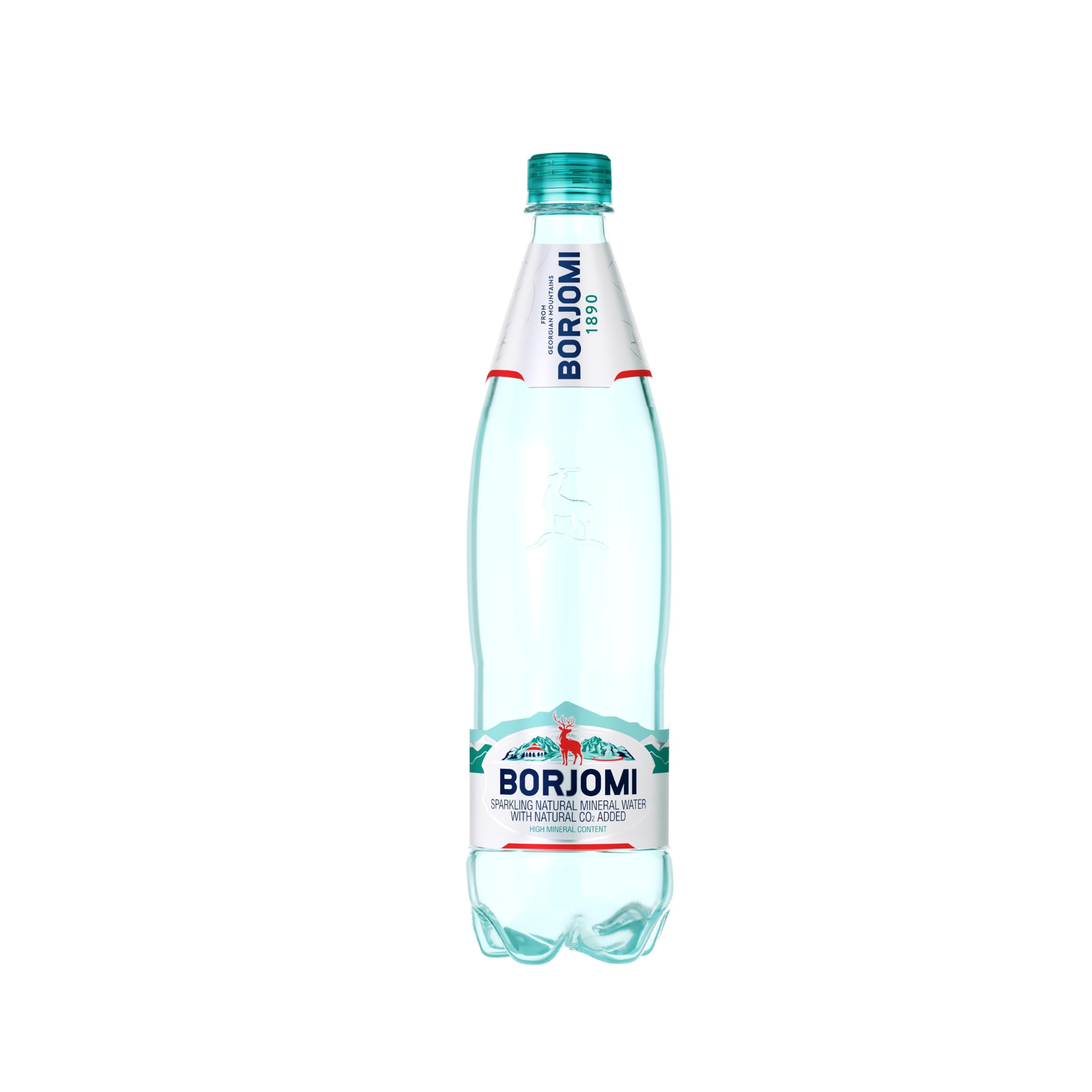 BORJOMI primer plano de burbujas visibles resaltando frescura natural