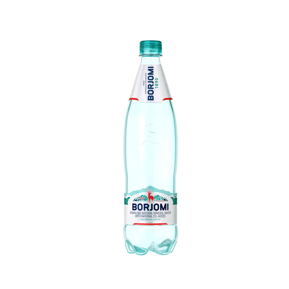 BORJOMI primer plano de burbujas visibles resaltando frescura natural