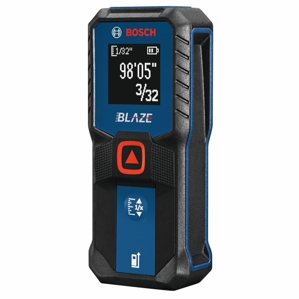 Bosch GLM100-23 frente con pantalla visible y lectura clara