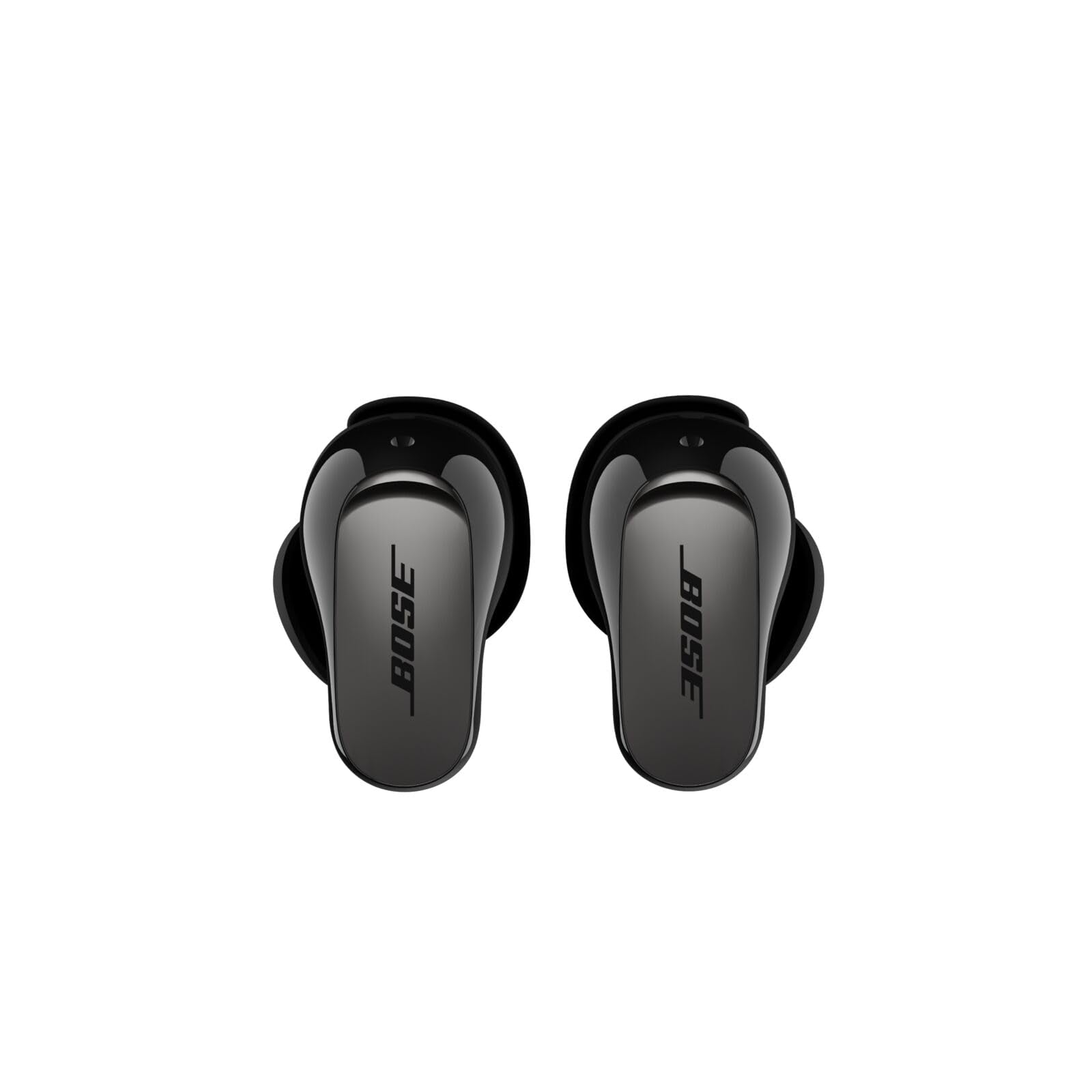 Bose QuietComfort Ultra Earbuds comparación de tamaño junto a una mano para escala