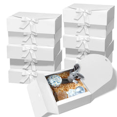 BoShahai caja frontal con tapa blanca, presentación elegante para regalos