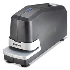Bostitch recarga de grapas abierta mostrando sistema fast load