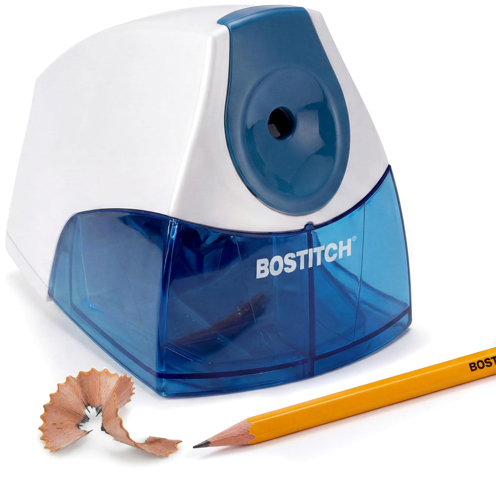 Bostitch vista frontal en mesa muestra diseño compacto y ahorro de espacio