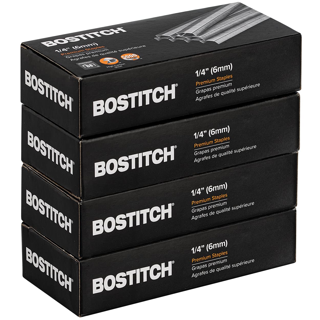 Bostitch tira de 210 grapas mostrando apilado y carga rápida