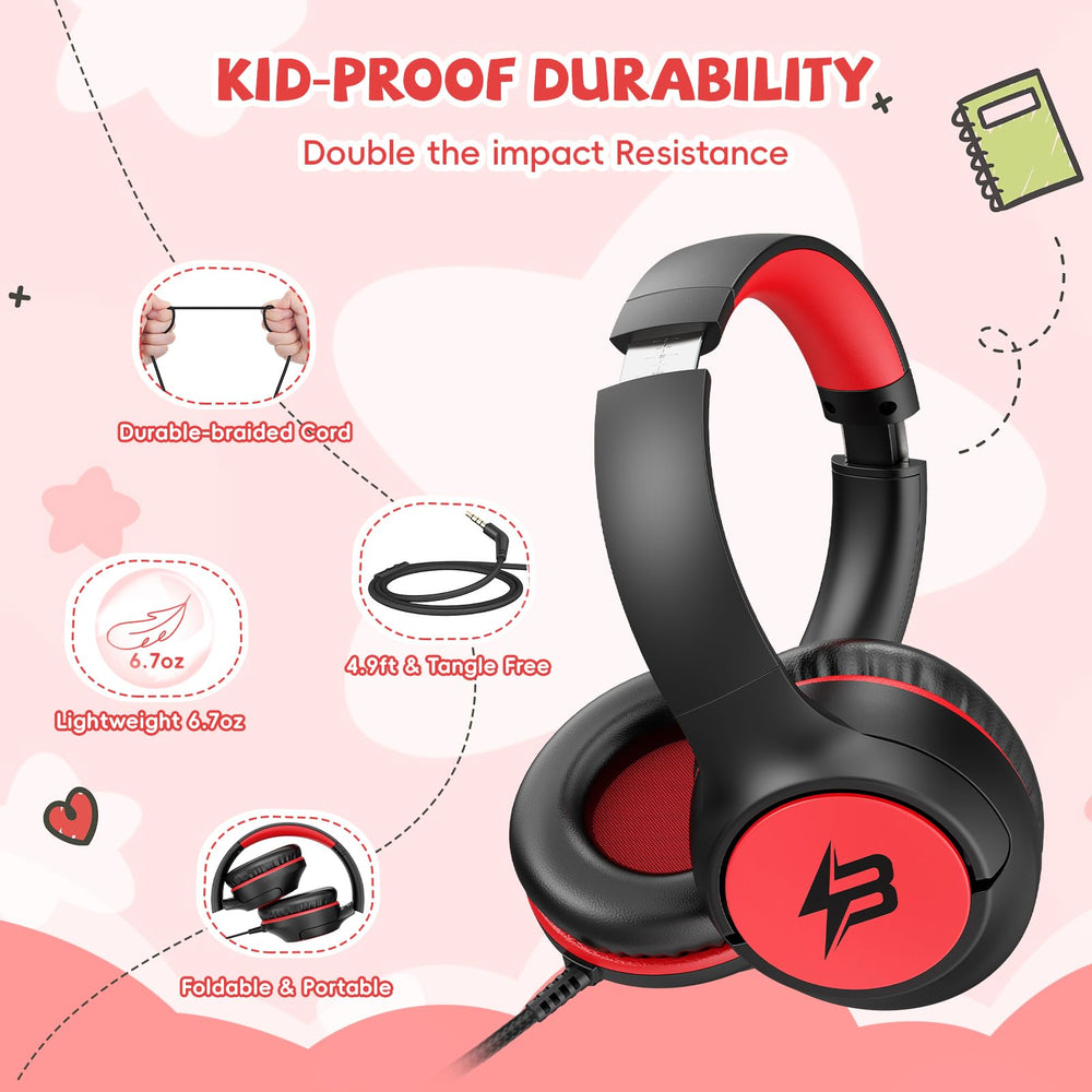 Botesty Sound niño usando auriculares en clase mejorando concentración