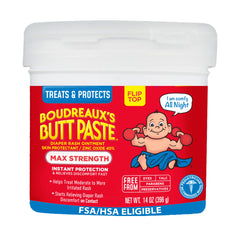 Boudreaux's Butt Paste frontal del tarro 14 oz, presentación grande y protección