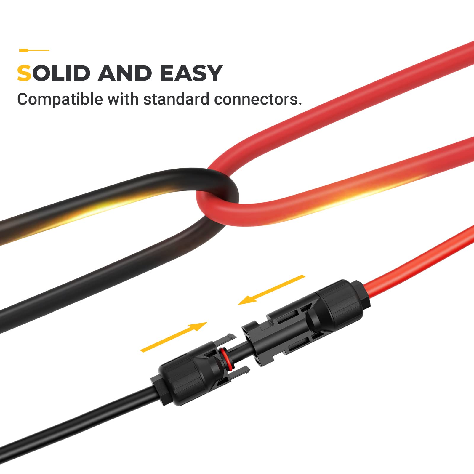 BougeRV bare wire end prepared for controller connection and flexible termination