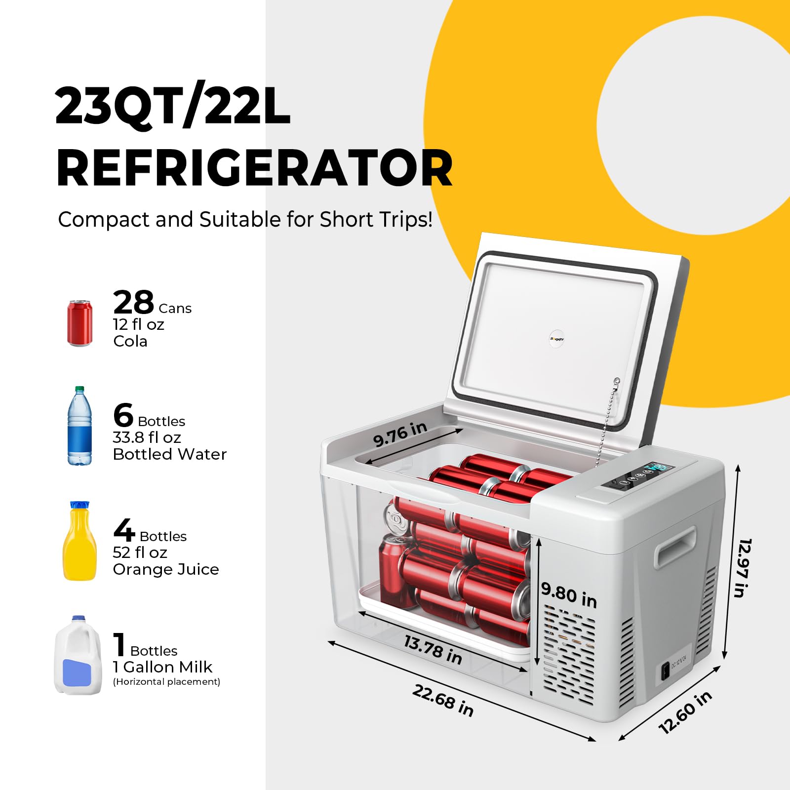 BougeRV CR22 panel de control LED, ajuste fácil y ahorro de energía BougeRV