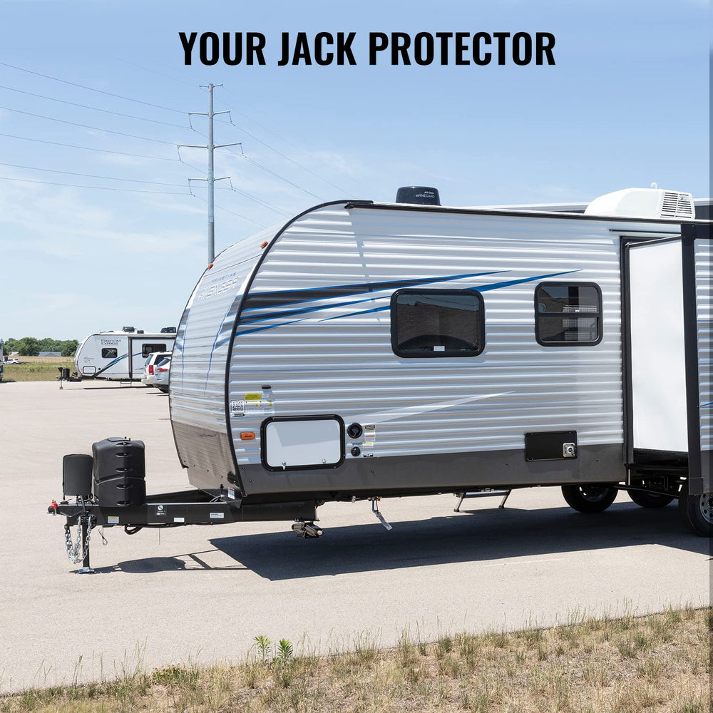 BougeRV ambiente camping con remolque protegido por la funda