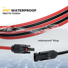 BougeRV female connector showing locking tab for secure, tool-free connections