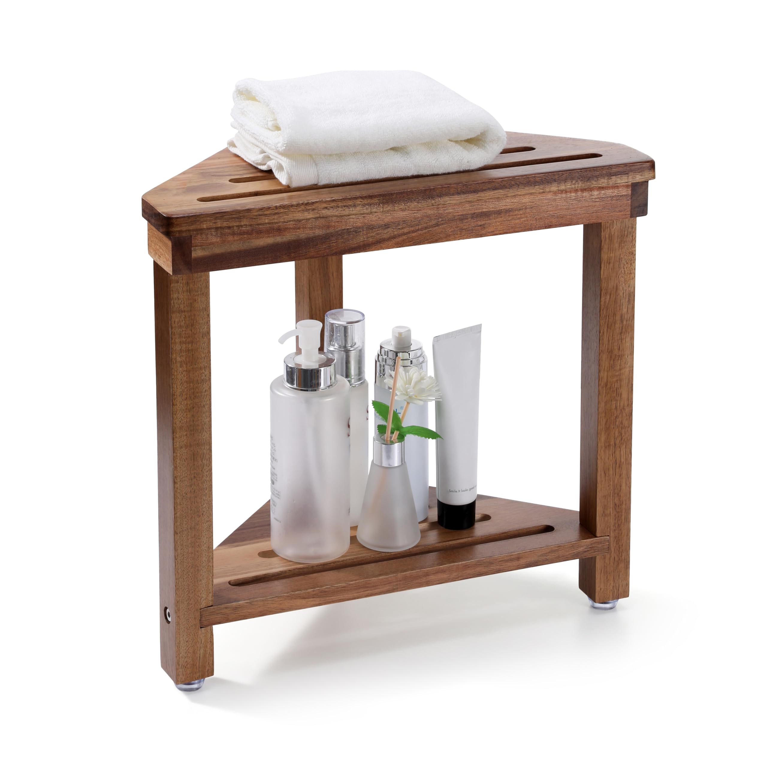 Boulphia taburete en baño con planta, estilo natural y multifunción