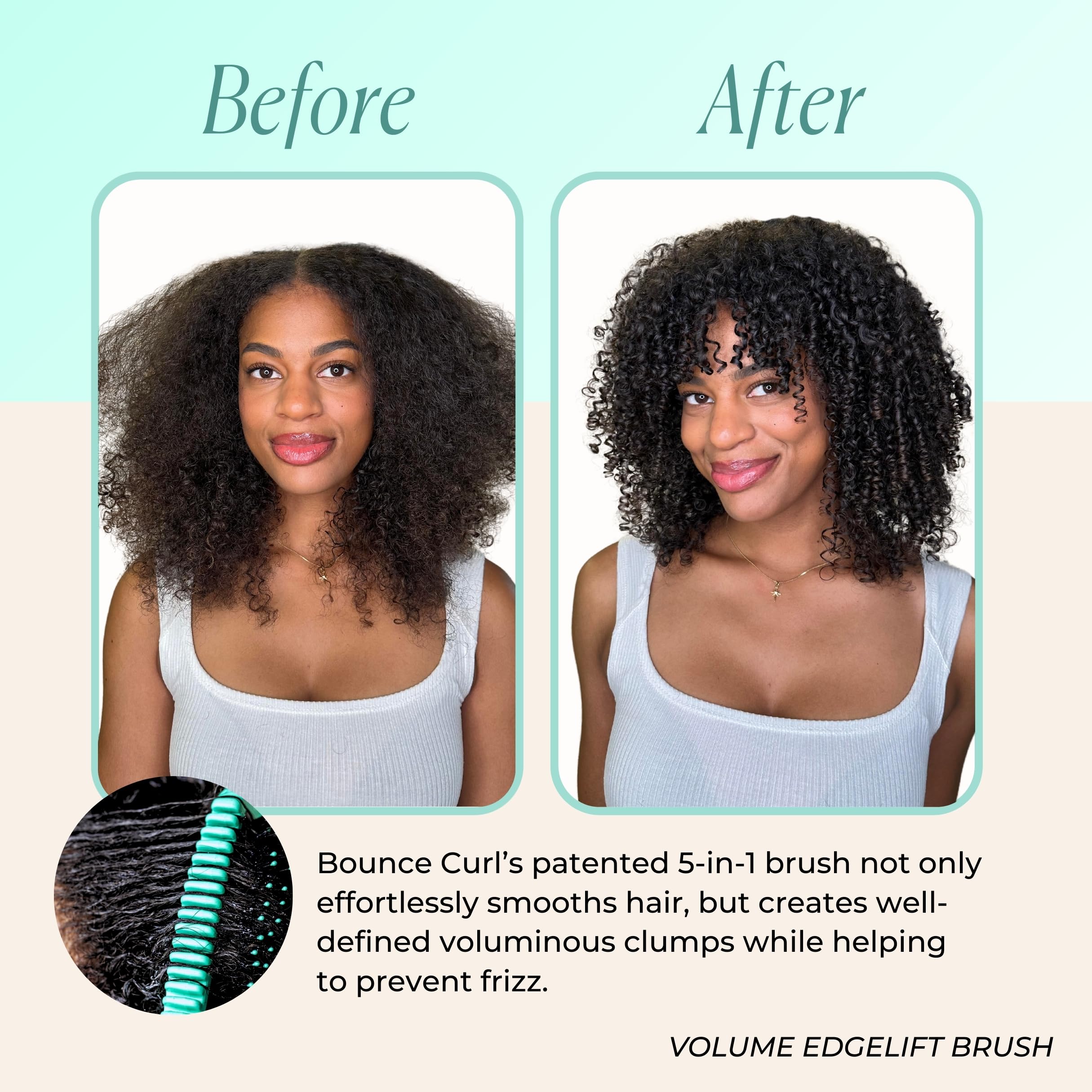Bounce Curl almohadilla cuatro veces más gruesa que aporta elevación duradera en raíces