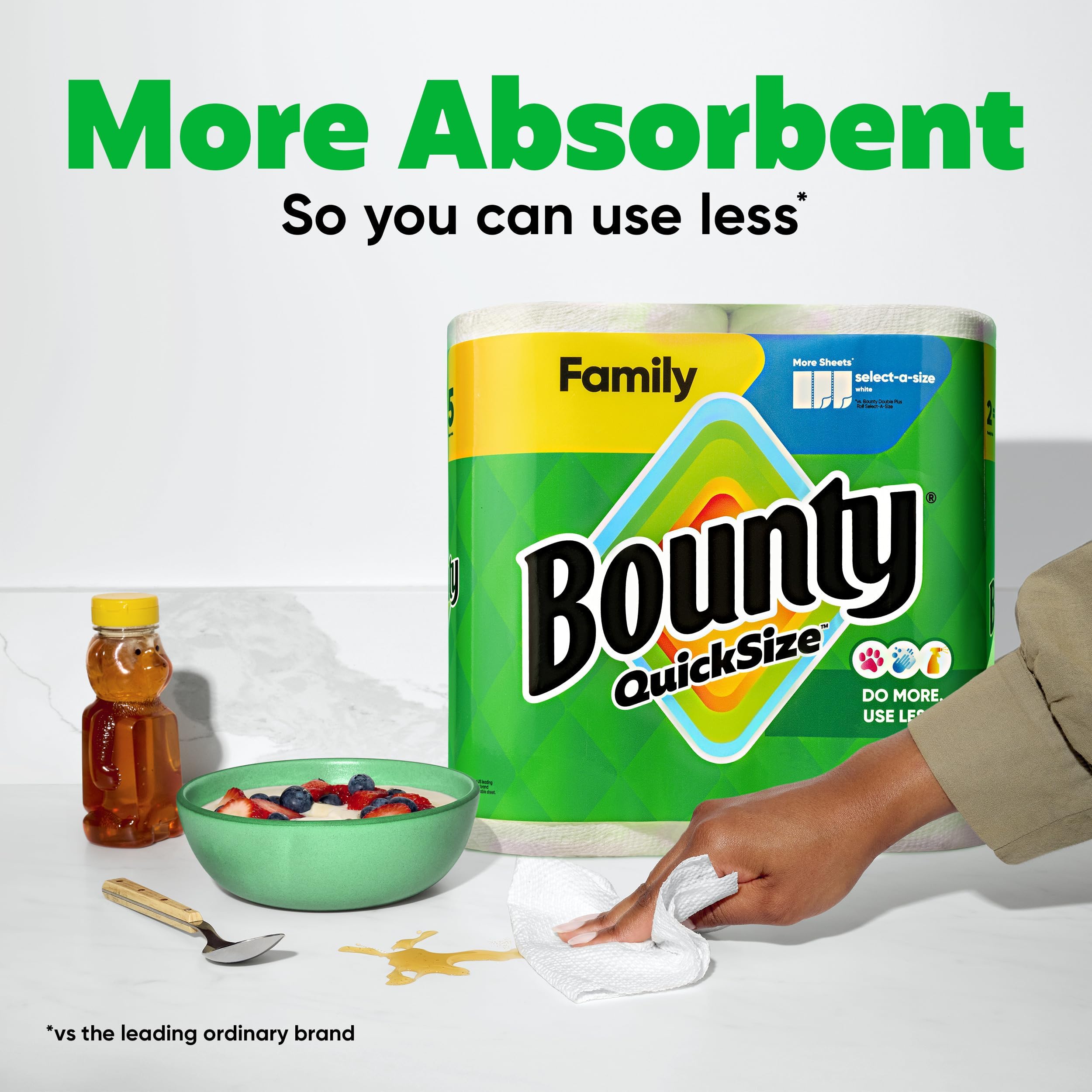 Bounty perforation detail showing easy tear for precise sheet sizing