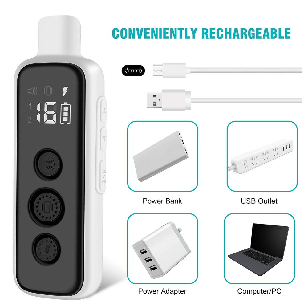 BOUSNIC collar junto a regla para comparar tamaño, receptor ligero y compacto