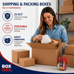 BOX USA caja montada lista para empacar, montaje rápido