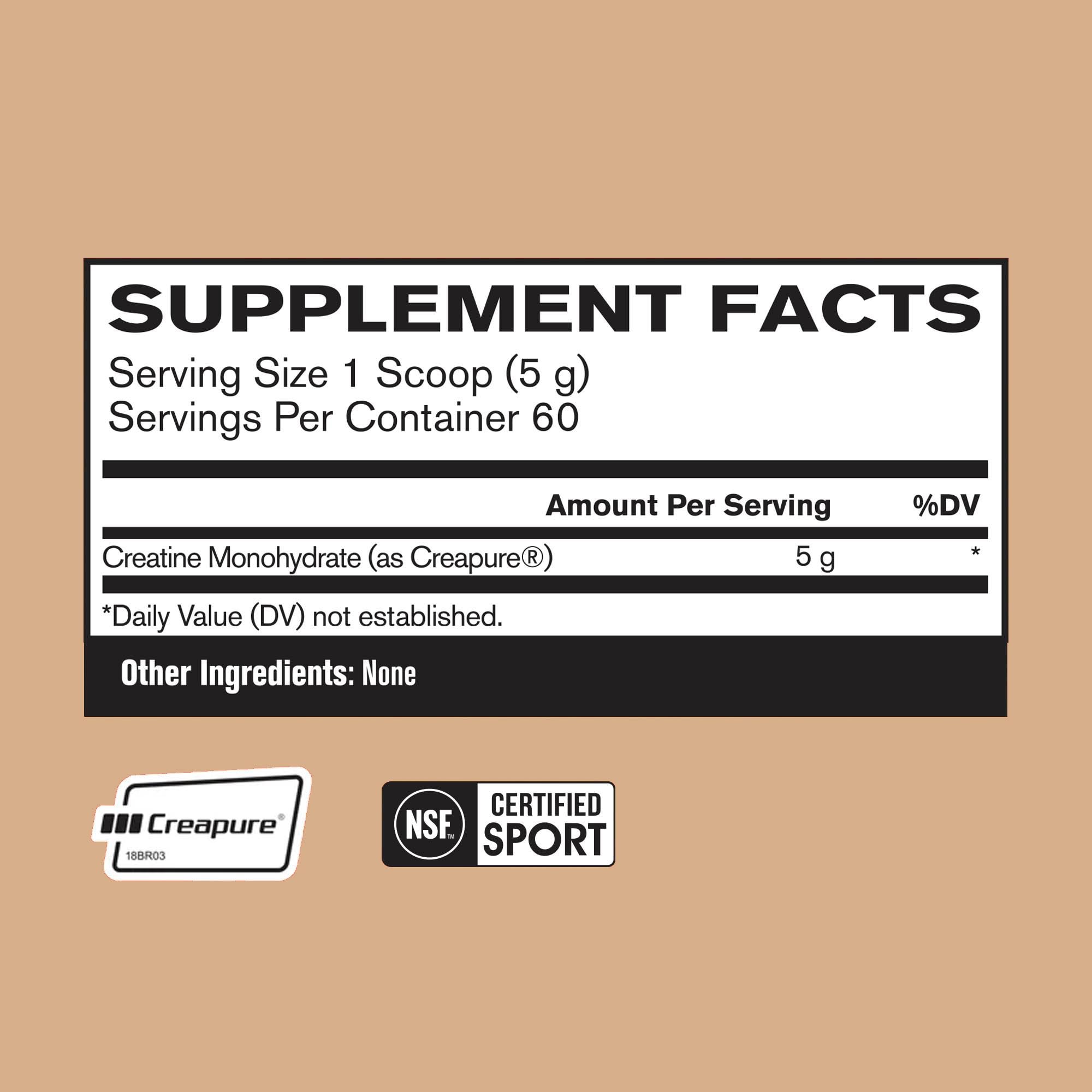 BARE PERFORMANCE NUTRITION polvo Creapure, textura fina para mezcla rápida