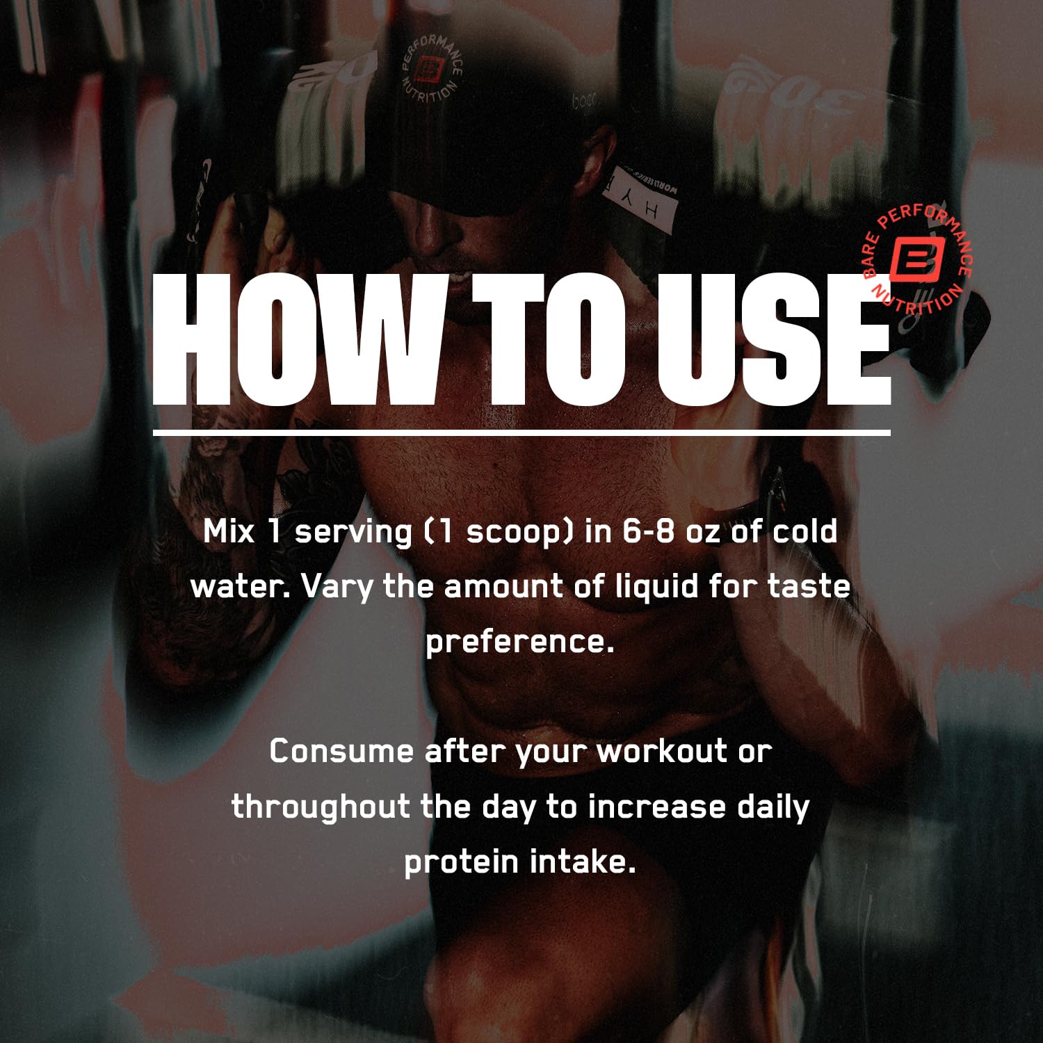 BARE PERFORMANCE NUTRITION etiqueta con sello de prueba por terceros para confianza