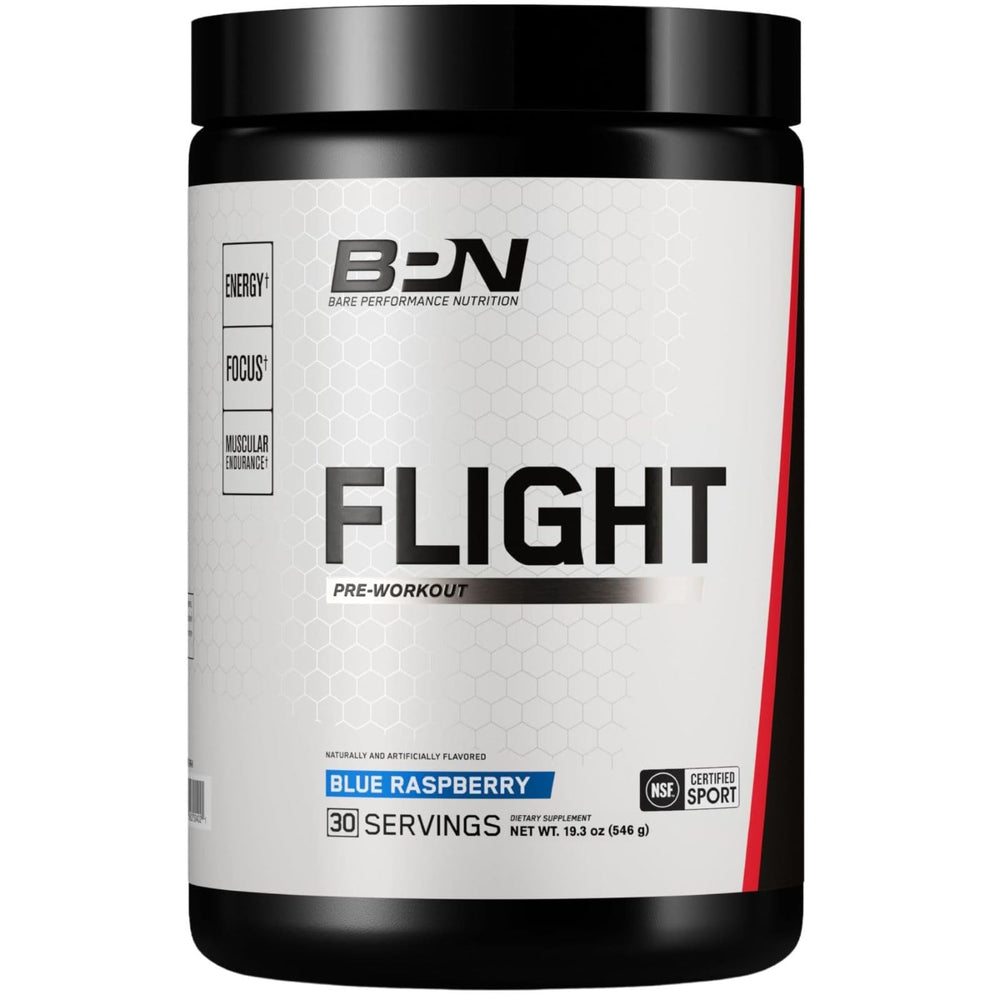 BPN Flight frente del envase mostrando etiqueta y beneficio de energía sostenida