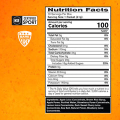 BARE PERFORMANCE NUTRITION detalle del sobre y textura del gel para visión de consistencia fácil de ingerir