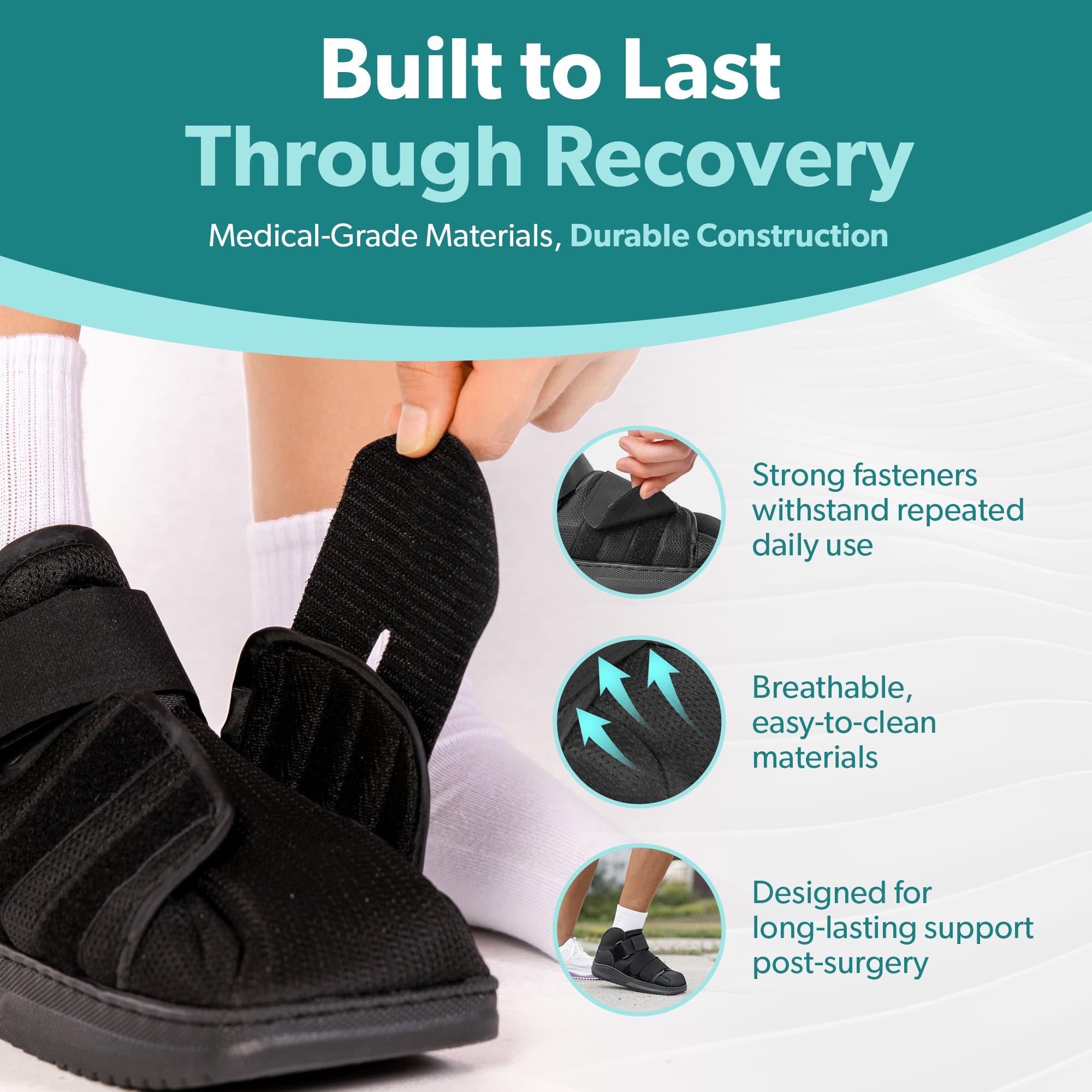 BraceAbility etiqueta con información de tallas y cuidado