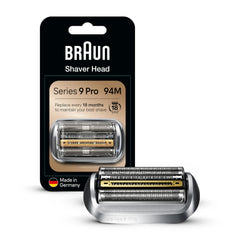 Braun 94M vista frontal del cabezal mostrando diseño y acabado, mejora el apurado