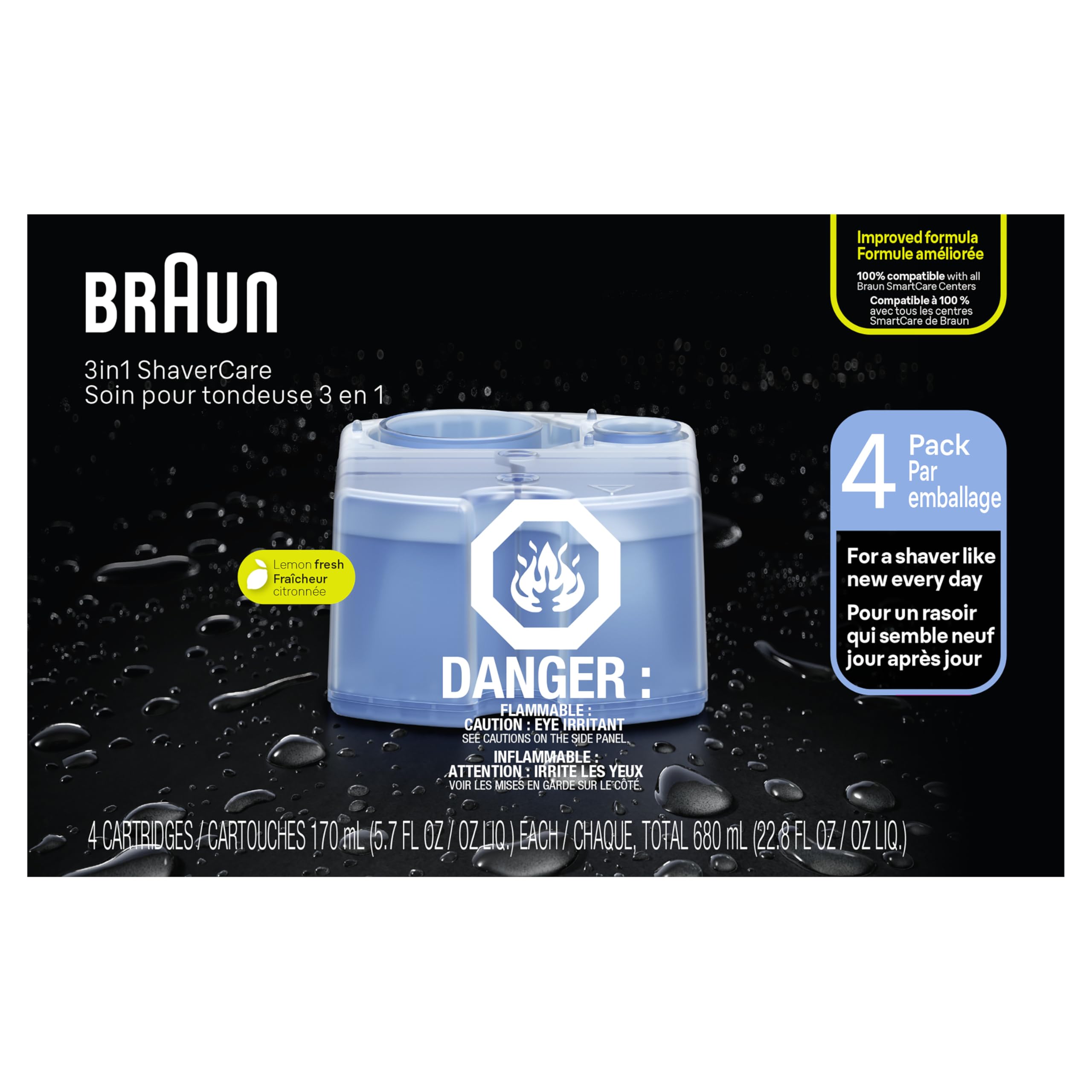 Braun vista superior del cartucho lleno demostrando capacidad