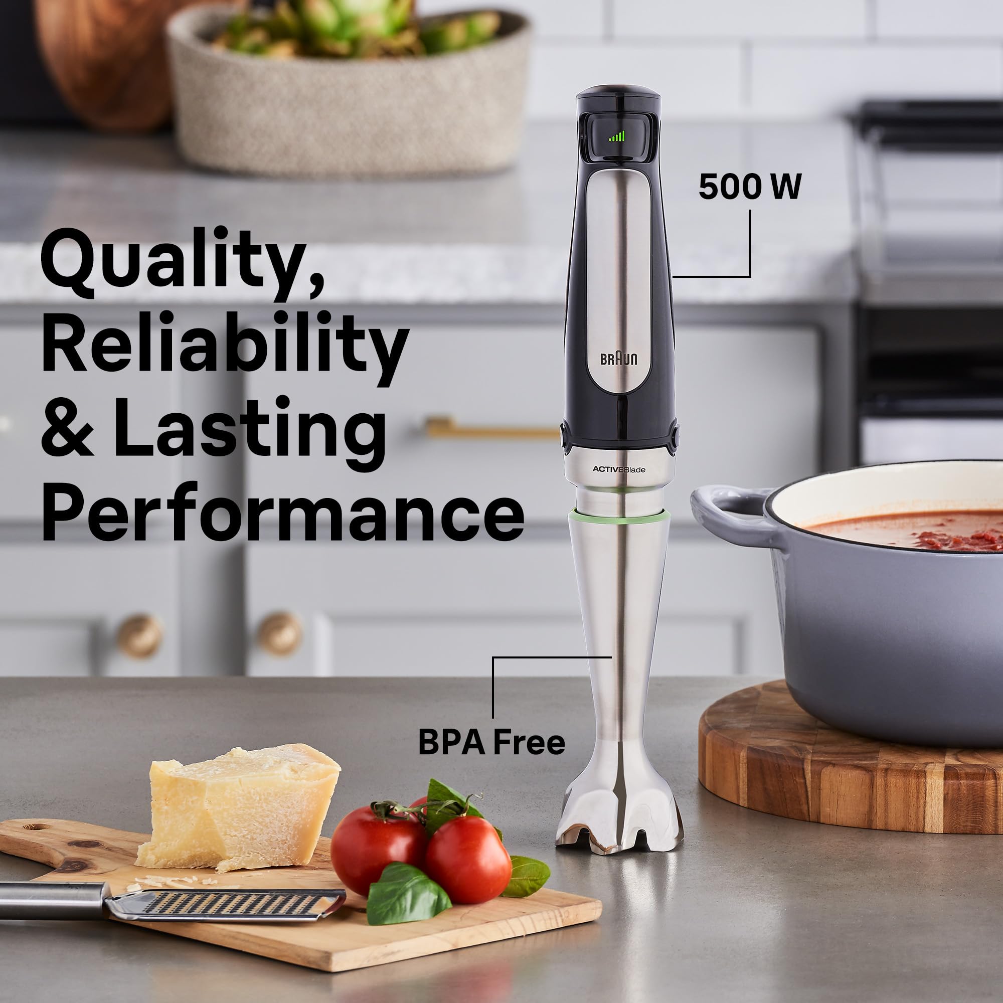 Braun MultiQuick 7 batidor y vaso medidor, batidos y salsas precisas