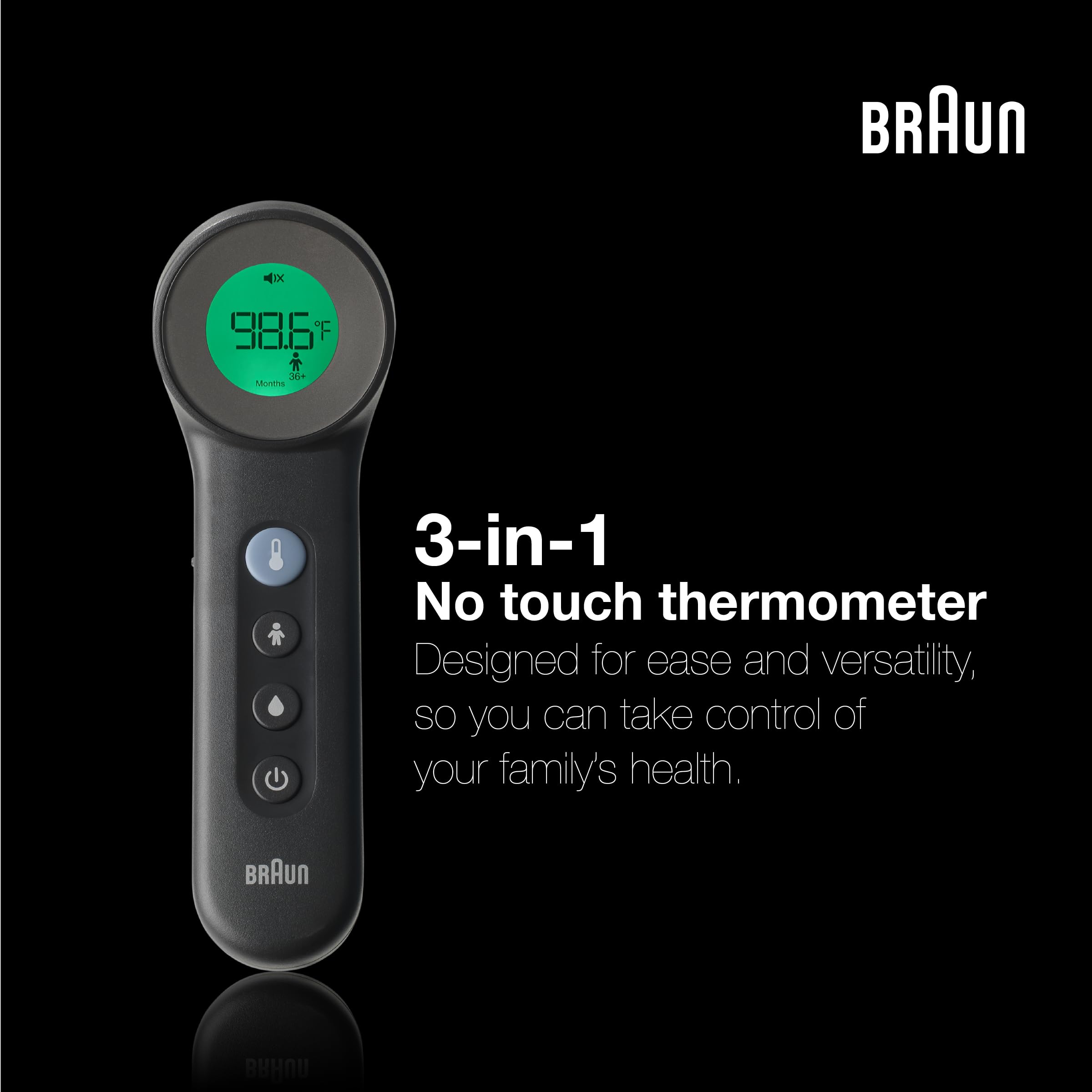 Braun Sensian 7 junto a una regla para comparar tamaño y portabilidad