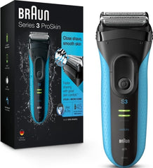 Braun afeitadora Series 3 frontal mostrando diseño ergonómico y agarre seguro