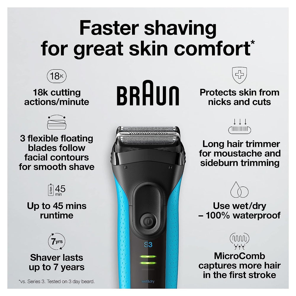 Braun Series 3 recortador de precisión cortando patilla con acabado definido