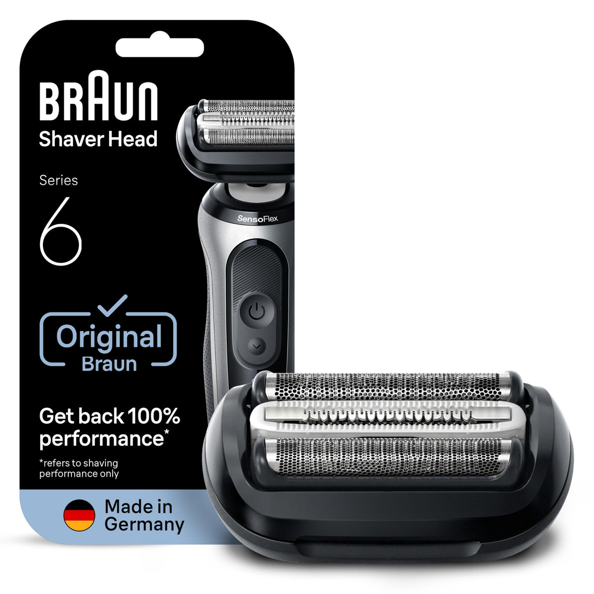 Braun cabezal frontal mostrando lámina y diseño, mejora la cercanía