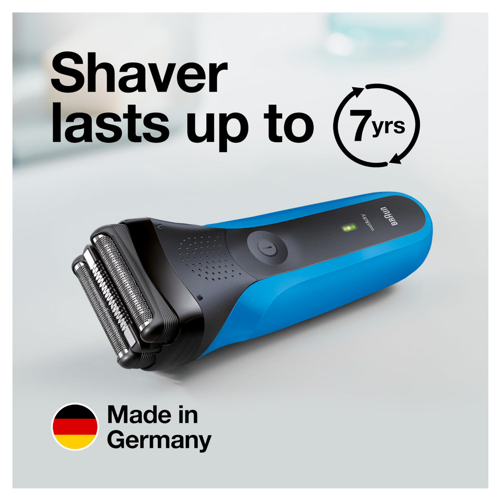 Braun Series 3 conectada cargando rápido para una afeitada urgente