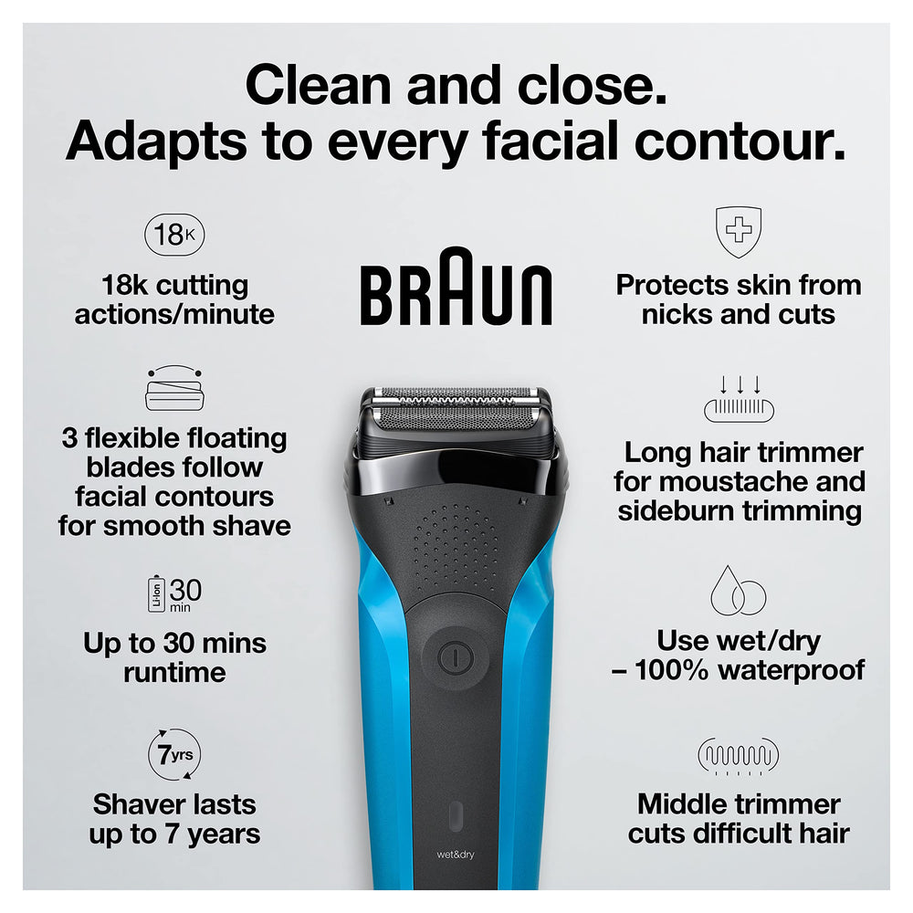 Braun Series 3 textura de las láminas SensoFoil para protección de la piel