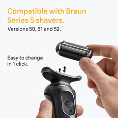 Braun vista interna de las cuchillas que garantiza corte eficiente y preciso