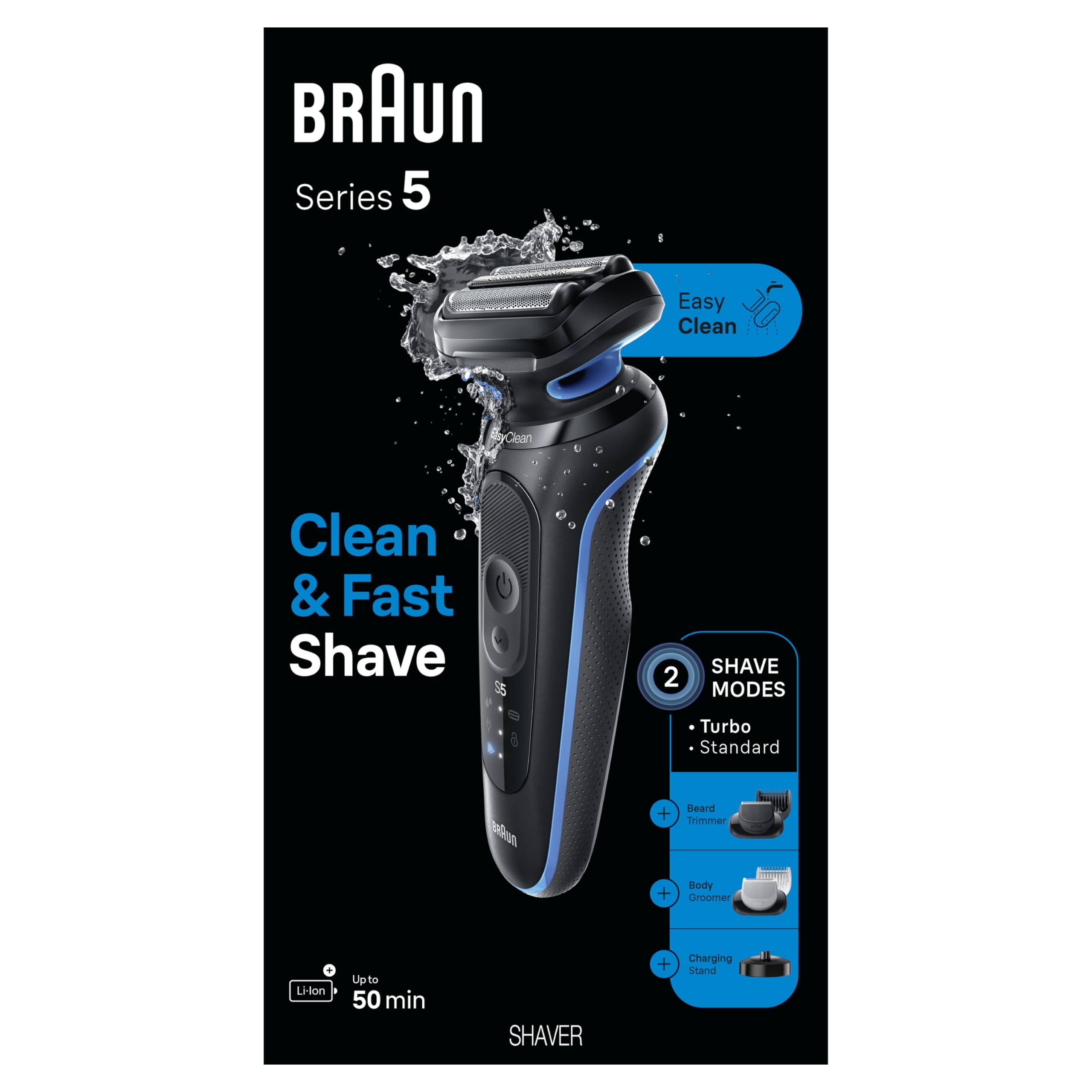 Braun Series 5 caja con todos los accesorios incluidos listos para usar