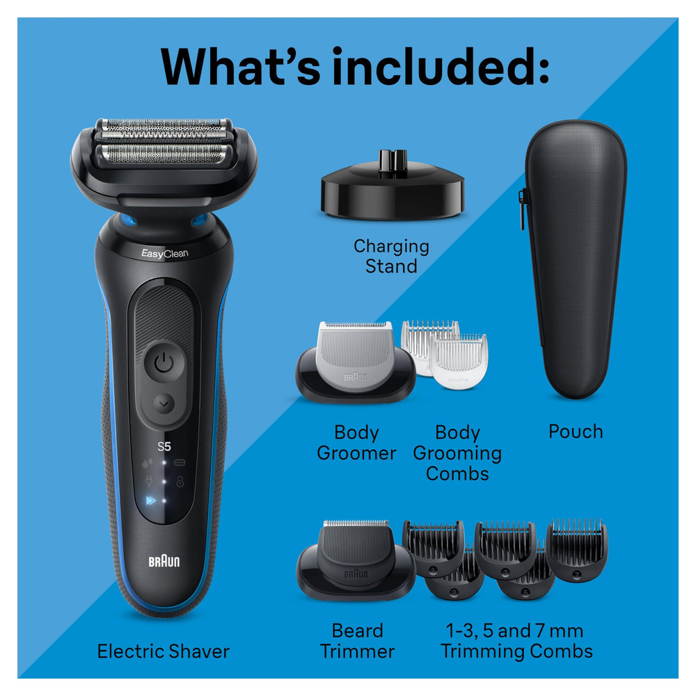 Braun Series 5 en uso sobre rostro demostrando afeitado apurado