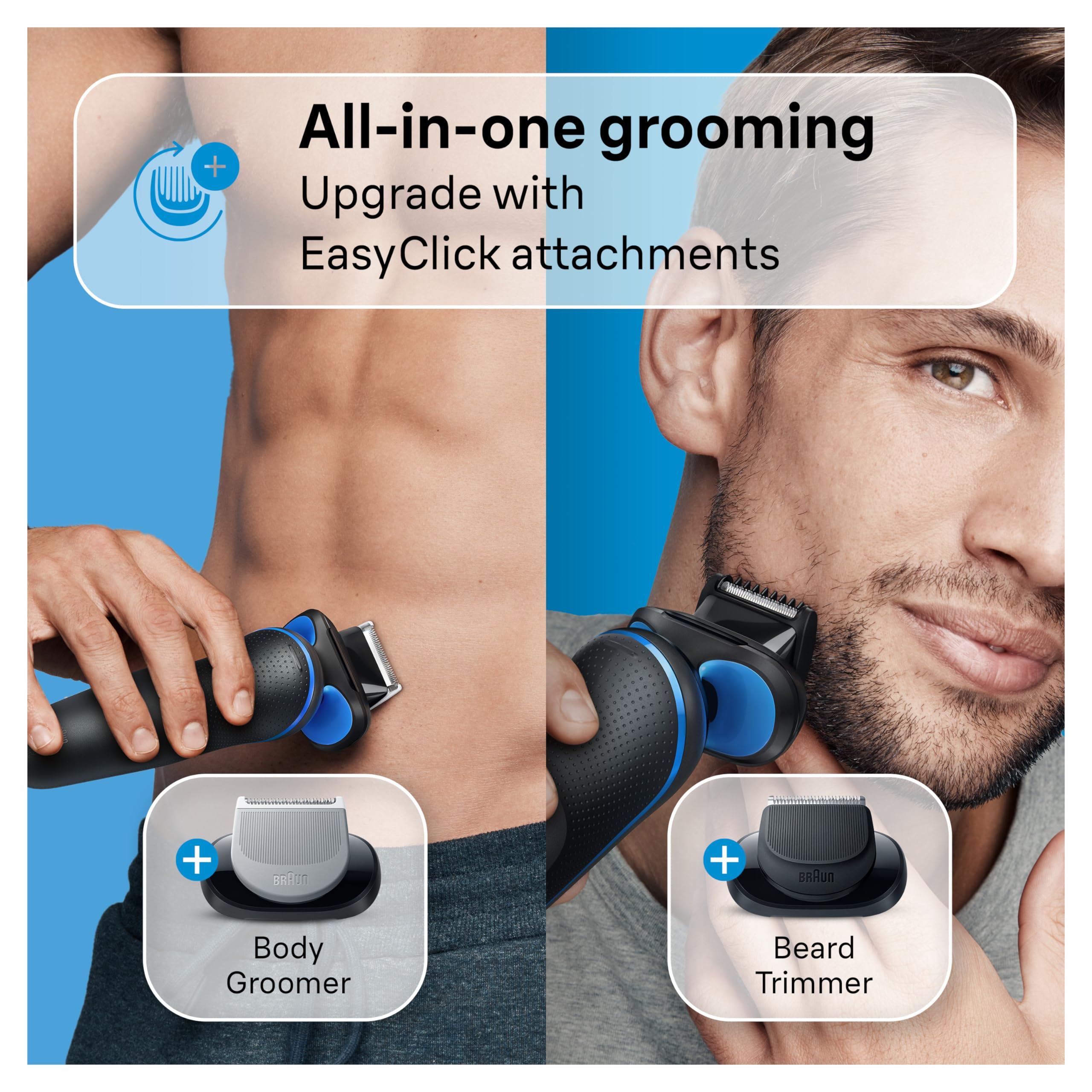 Braun Series 5 comparación de tamaño para evaluar manejo y portabilidad