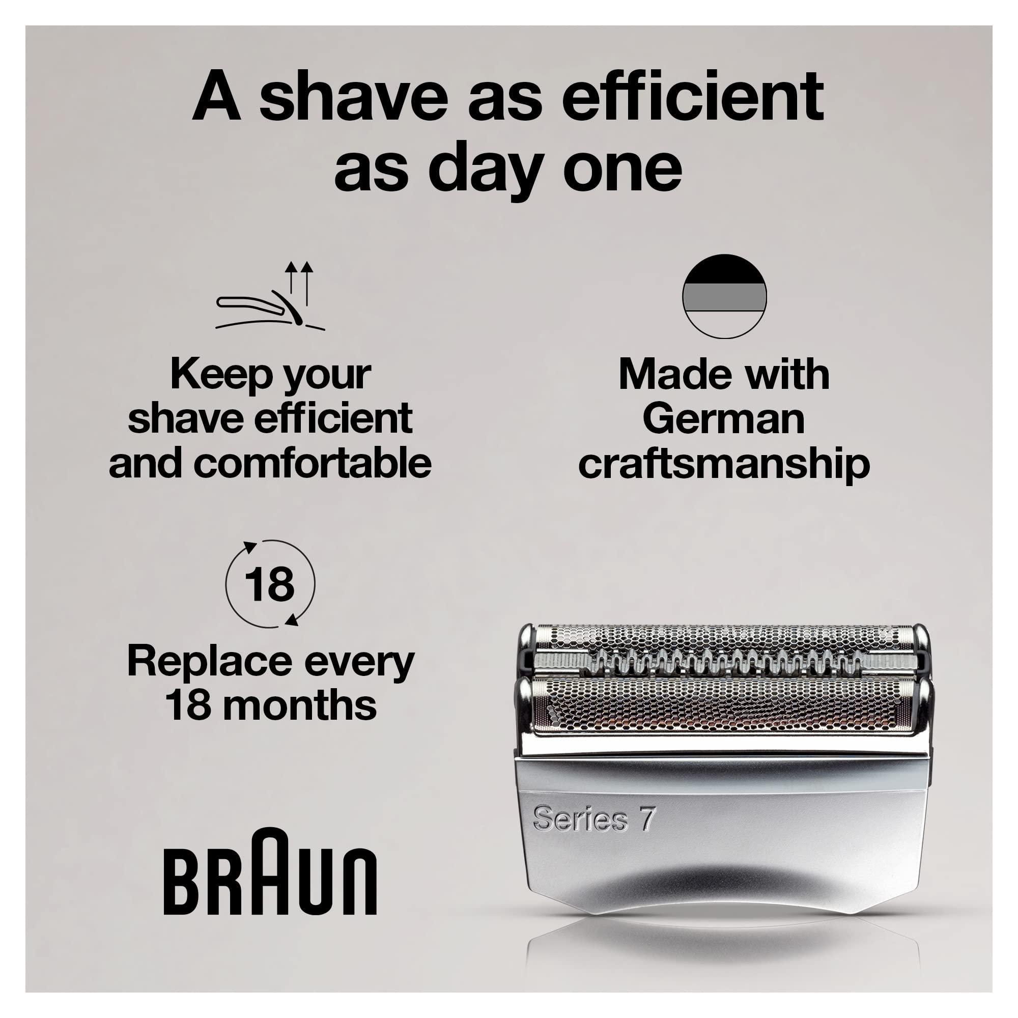 Braun placa superior del cassette con abertura que mejora el contacto con la piel