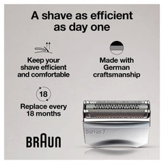 Braun placa superior del cassette con abertura que mejora el contacto con la piel