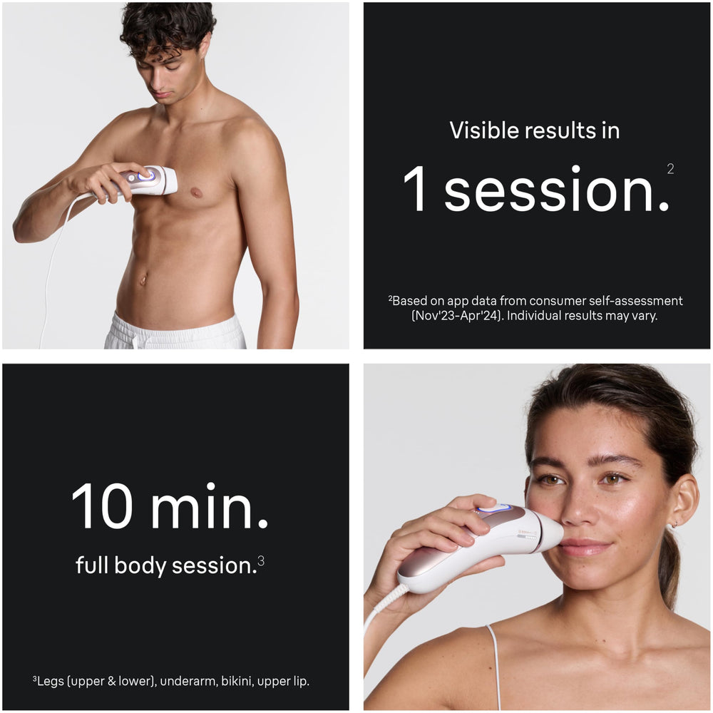 Braun recortadora facial en uso preparando piel para mejor resultado