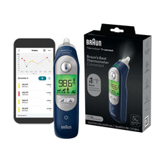 Braun ThermoScan 7+ frontal con pantalla clara y lectura rápida