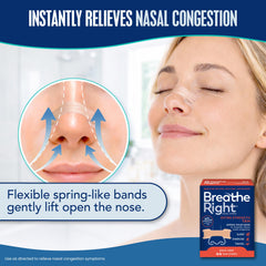 Breathe Right primer plano de la textura y bandas y soporte flexible